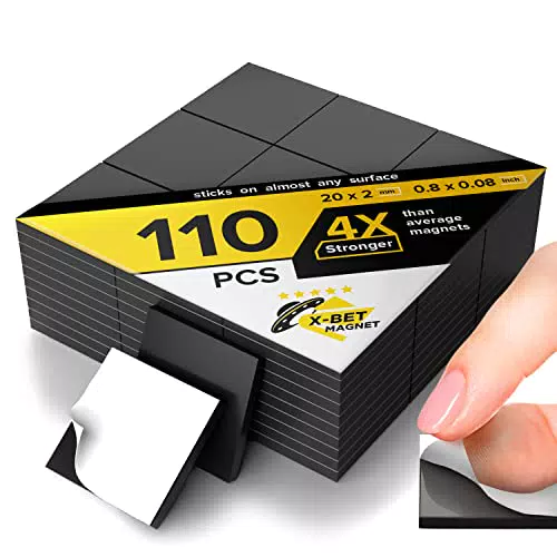 Selbstklebende Magnetplättchen - 1 Band flexible Magnetfolie aus 110 haftstarken Magnet Plättchen - Haftmagnete - Alternative zu Magnetfolie