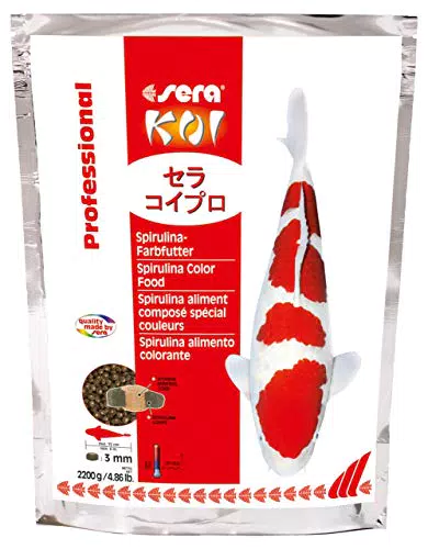 sera KOI Professional Spirulina Farbfutter 2200 g, Koi-Fischfutter für perfekte Farben