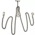 SIBOSUN Pocket Watch Kette Double Albert T-bar Antik 29 Zoll Ketten Bronze Weste