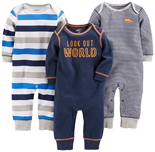 Simple Joys by Carter's Baby-Jungen 3-Pack Jumpsuits Spieler