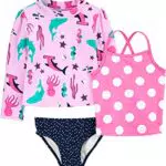 Simple Joys by Carter's Baby-Mädchen 3-Piece Assorted Rashguard Set