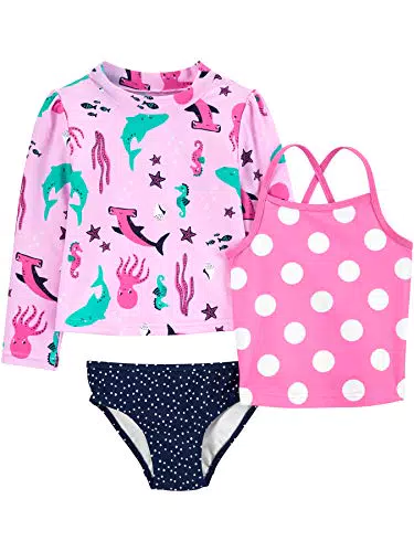 Simple Joys by Carter's Baby-Mädchen 3-Piece Assorted Rashguard Set