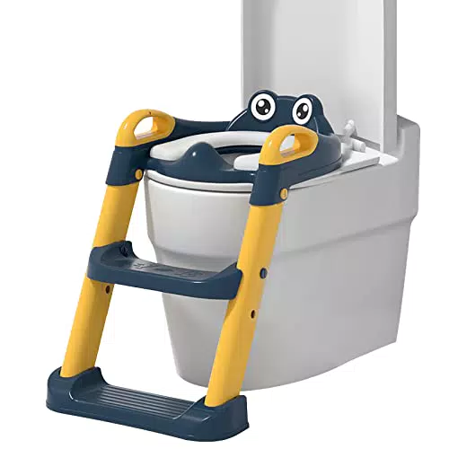 Sinbide Kinder Toilettensitz höhenverstellbar, Toilettentrainer faltbar