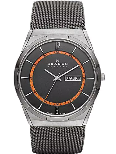 Skagen Herrenuhr Melbye Titanium, DreizeigerTagDatum Uhrwerk