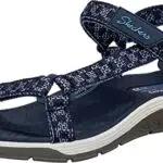 Skechers Damen Reggae Cup My Bestie Sandale, Navy Knit/TPU
