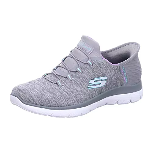 Skechers Damen Summits Sneaker, Black Pink Bkpk