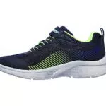 Skechers Jungen Microspec Texlor Sneaker, Gray Textile Black Textile Trim