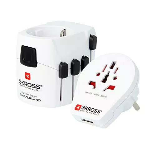 Skross 1.302539 Reiseadapter Pro World & USB