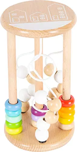 small foot Motorikspielzeug "Kugelklang" aus Holz, mit Motorikschleifen und Schiebeplättchen