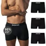 Snocks Boxershorts Herren aus 95% Lenzing Modal Extra weiches Material Schwarz Größe XXL Modal Unterwäsche Herren Unterhosen Männer Gr.2XL Mikrofaser Boxer