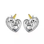 Sterling Silber Einhorn Ohrringe, Einhorn Schmuck Geburtstag Geschenke für Frauen Tochter