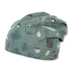 Sterntaler Baby Jungen Beanie Baby Slouch-Beanie Waldmotive Mütze - Beanie Baby - gefüttert mit Baumwoll Fleece - dunkelgrün