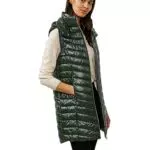 STREET ONE Damen A220196 Steppweste Lang, Verdant Green