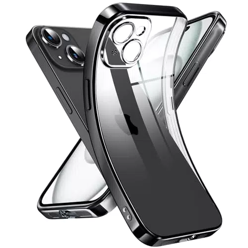 Supdeal Crystal Clear Hülle für iPhone 15, Niemals gelb mit Kameraschutz