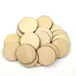 Supvox 100 Stücke Runde Holzscheiben zum Basteln und Bemalen Holz Streudeko Streuteile Baumscheiben Naturholzscheiben DIY Holzanhänger für Rustikale Hochzeit Tischdeko 5cm