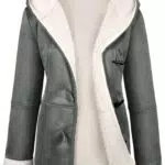 Svanco Hoodie Damen Kapuzenjacke Fleecejacke Oversize Plüschjacke mit Kapuze Winter Mantel Wärme Kuscheljacke Mit Lammwolle Langarm Casual Jacke Outdoor Winterjacke mit Kuhhorn Hornknopf