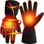 Svpro Beheizte Handschuhe für Herren Damen, Batterie Elektrische Heizhandschuhe Wasserdicht Touchscreen Winter Jagdhandschuhe Handwärmer für Skifahren Motorrad Wandern