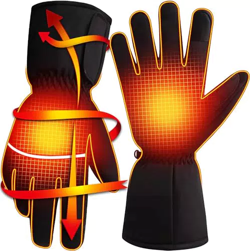 Svpro Beheizte Handschuhe für Herren Damen, Batterie Elektrische Heizhandschuhe Wasserdicht Touchscreen Winter Jagdhandschuhe Handwärmer für Skifahren Motorrad Wandern