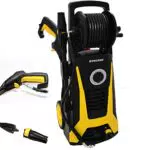 Syntrox Germany Hochdruckreiniger mit Schlauchtrommel und Click & Clean Staussystem Flächenreiniger Kombigerät
