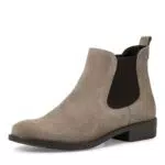 Tamaris Damen Chelsea Boots Leder Blockabsatz; TAUPE/beige;