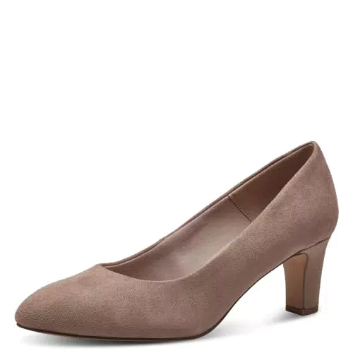 Tamaris Damen Pumps Textil Vegan Blockabsatz; DUSTY ROSE/rosa;