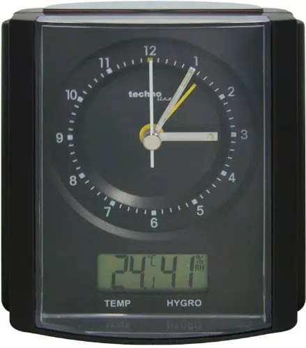 Technoline, WT 770 Premium-Funkwecker, Mattschwarz-Chrom