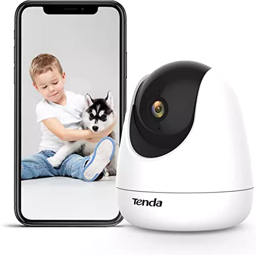 Tenda CP3 Überwachungskamera, 360°schwenkbare WLAN IP Kamera Innen mit 2-Wege-Audio