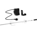 tepro Universal Grillspieß-Set für Netzbetrieb aus Edelstahl mit 2 Fleischklammern