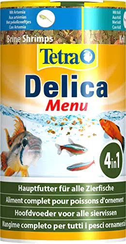 Tetra Delica Menu Naturfutter - 4 verschiedenen Futtertier-Sorten in einzelnen Kammern