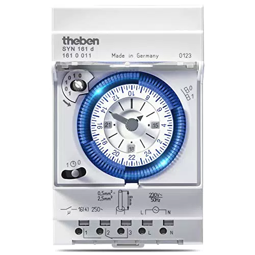 Theben 1610011 SYN 161d - analoge Zeitschaltuhr mit Synchronmotor und Tagesprogramm