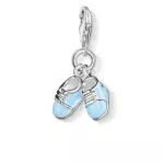 Thomas Sabo Damen Charm-Anhänger Babyschuhe Blau Geburt Charm Club 925 Sterling Silber 0822-007-1
