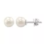 Thomas Sabo Damen Ohrringe Ohrstecker Süßwasserzuchtperle klein weiß 925 Sterling Silber H1430-028-14