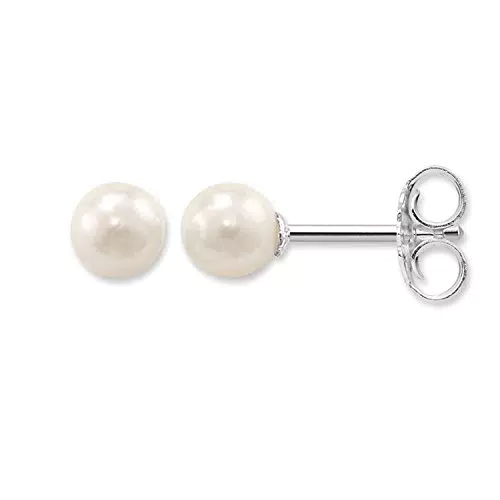 Thomas Sabo Damen Ohrringe Perlenohrstecker Süßwasserzuchtperle Weiß 925 Sterling Silber H1431-028-14