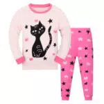 Tkiames Mädchen Schlafanzug Giraffe Baumwolle Kinder Langarm Pyjama
