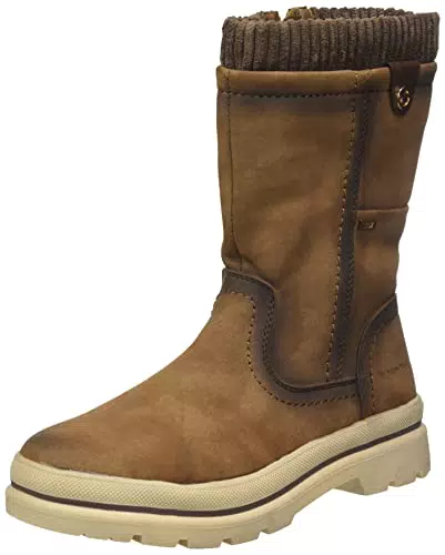 Tom Tailor Damen 4294609 Halblange Stiefel, Whisky