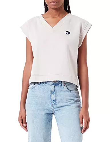 TOM TAILOR Denim Damen Sweatpullunder 1032948, 30224 - Cloud Grey Melange