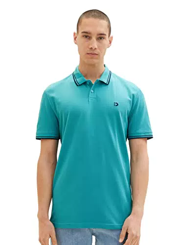TOM TAILOR Denim Herren 1036386 Basic Poloshirt mit Logo-Stickerei
