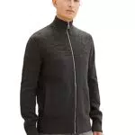 TOM TAILOR Herren 1038317 Moderne Strick-Jacke im Struktur-Mix