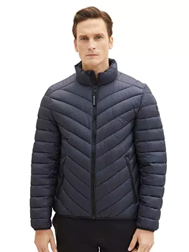TOM TAILOR Herren Lightweight Steppjacke mit Print, 31660