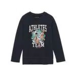 TOM TAILOR Jungen 1037516 Langarmshirt mit Print, 10668-sky Captain Blue