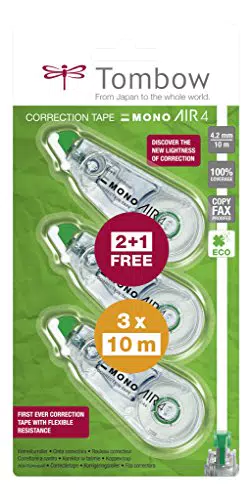 Tombow CT-CA4-3P Korrekturroller MONO air 4, mittiges Abrollen