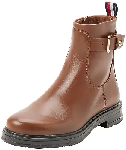 Tommy Hilfiger Damen Low Boot Stiefel Leather Stiefeletten