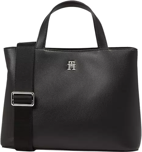 Tommy Hilfiger Damen Tasche Essential Satchel mit Reißverschluss