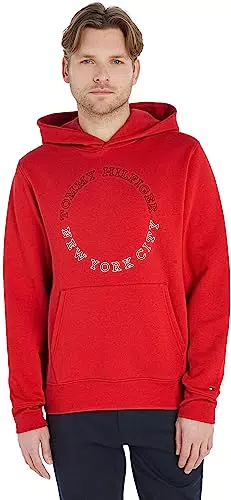 Tommy Hilfiger Herren Hoodie mit Kapuze, Blau, L