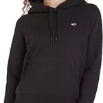 Tommy Jeans Damen Hoodie TJW Regular mit Kapuze, Schwarz