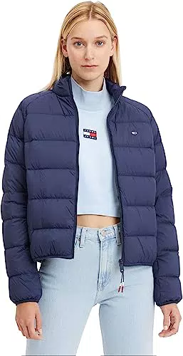 Tommy Jeans Damen Jacke Light Übergangsjacke, Blau