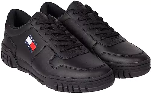 Tommy Jeans Herren Cupsole Sneaker Schuhe, Schwarz, 46