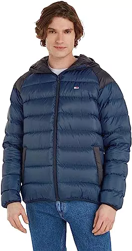 Tommy Jeans Herren Daunenjacke Light Winterjacke, Blau