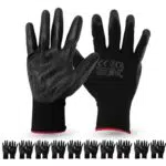 toolmate 10x Paar EN388 grau Arbeitshandschuhe Einheitsgröße 7-11 - Handschuhe & Gartenhandschuhe für Herren & Damen - Work Gloves für Arbeit & Garten - Werkstatt mit Latexbeschichtung