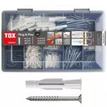 TOX Sortimentskoffer Plug & Play Dübel Set mit Allzweckdübel TRIKA 5x31 mm + passende Schrauben